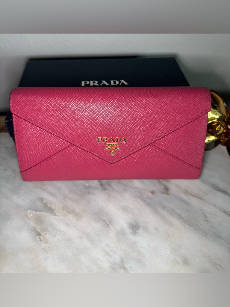 Prada Envelope Style Long Wallet